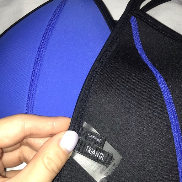 blue triangl chloe swimsuit M/L set - Picture 3 of 4